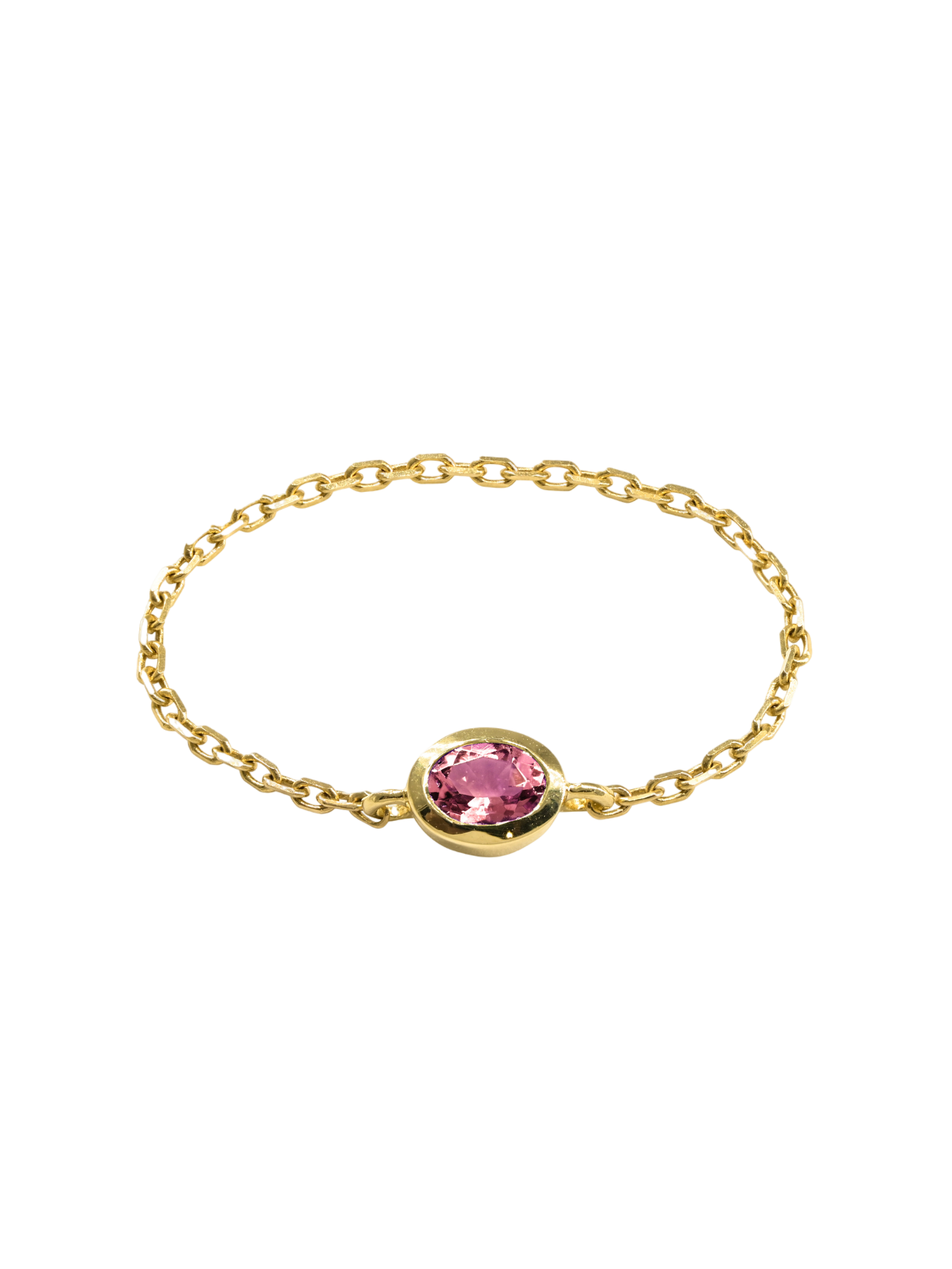Valentine pink chain ring